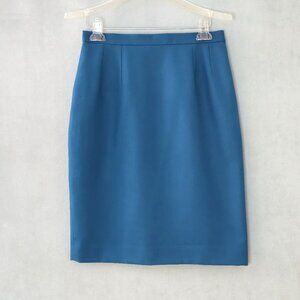 Separate Ways 100% Wool Pencil Skirt | Teal | Size 12 | Vintage